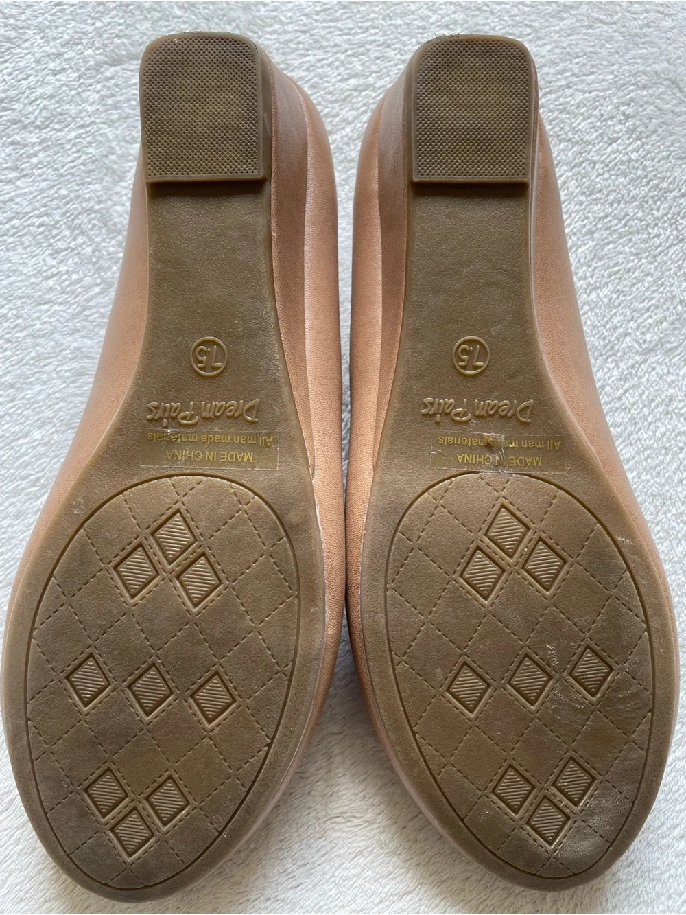 DREAM PAIRS Bundle Women's Debbie Mid Wedge Heel Pump Shoes Size 7.5 Nude/Black